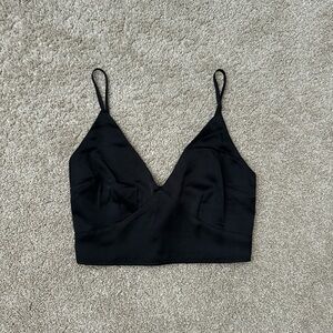 Black silk Abercrombie and Fitch tank top